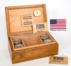 #C75W Amish "WoodTop" Cannabis / Herb Humidor, Made in USA