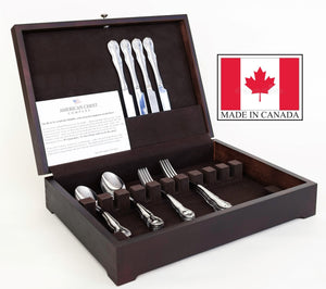 #FCan1 Canadian Montreal Flatware Chest; Service for 12 & Made in Canada