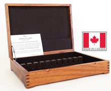 #FCAN2 Exotic Solid SAPELE Wood Flatware Chest; Service for 12, Made in Canada