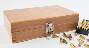 #G1N Single Pistol Gun Chest; Natural Finish on Solid Cherry Hardwood