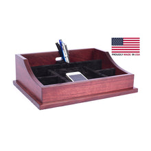 #V01C Men's Valet, Made in USA by AMISH in Solid Cherry Wood.   RED Cherry Finish