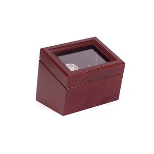 #WW01M The Brigadier, Single Watch Winder in Solid Cherry with Mahogany Finish